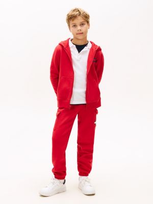 Kids' Fleece Cargo Jogger, Red