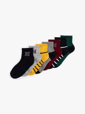 Kids' Quarter Top Sock 7-Pack, Light Grey Heather / Multi