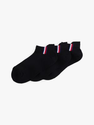 Kids' Sport Ankle Sock 3-Pack, Deep Black / Multi