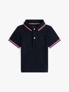 Babies' Tipped Polo Shirt — Navy Blue 3