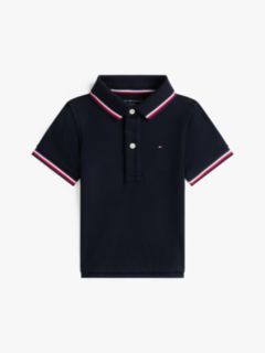 Babies' Tipped Polo Shirt — Navy Blue 1