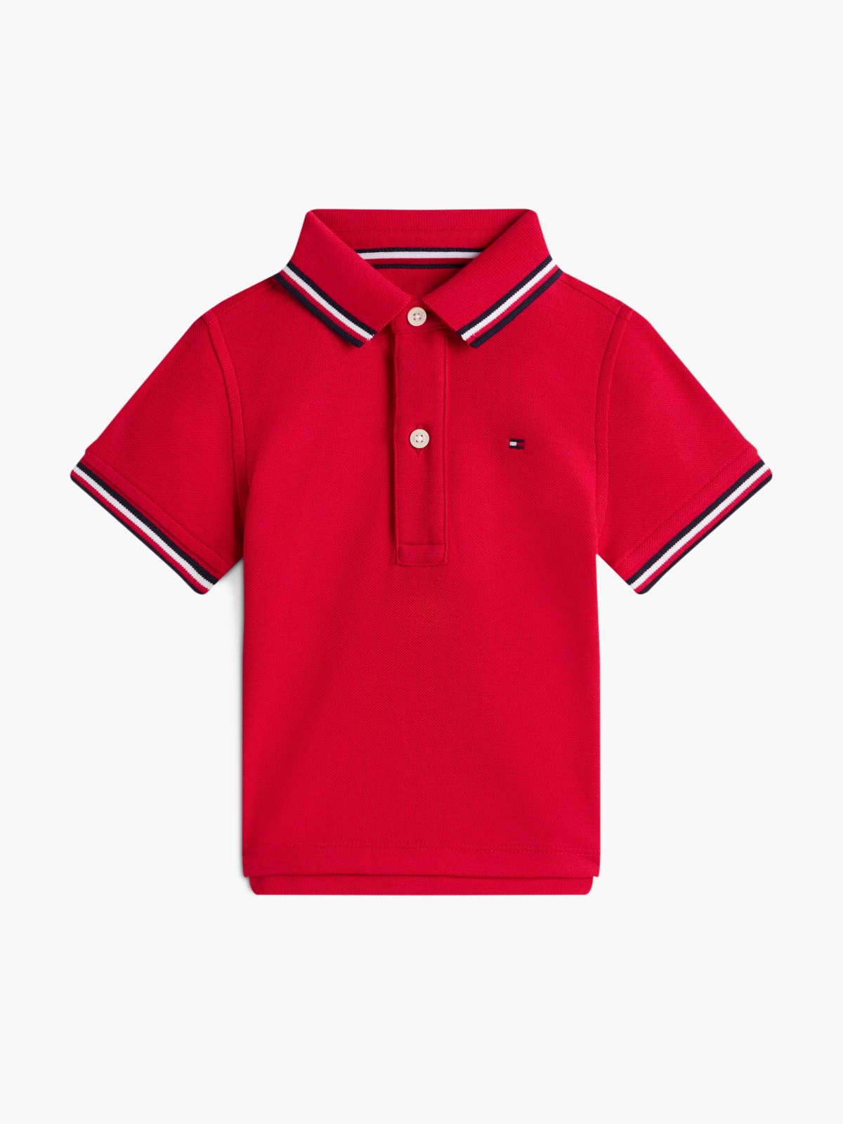 Babies' Tipped Polo Shirt — Red