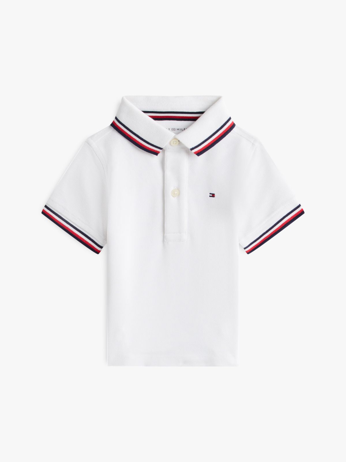 Babies' Tipped Polo Shirt — White