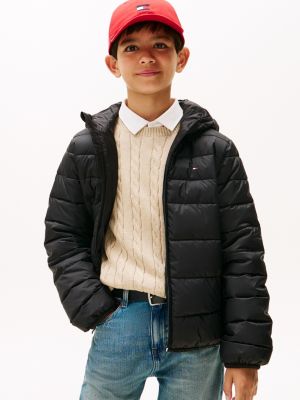 Kids' Water-Resistant Packable Jacket, Black