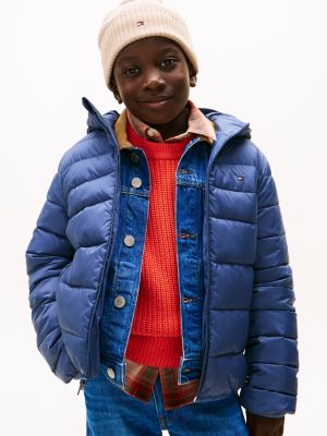 Kids' Water-Resistant Packable Jacket, Faded Indigo