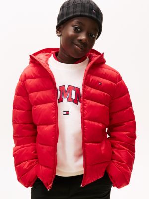 Kids' Water-Resistant Packable Jacket, Red
