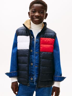Kids' Quilted Packable Vest, Navy Blue