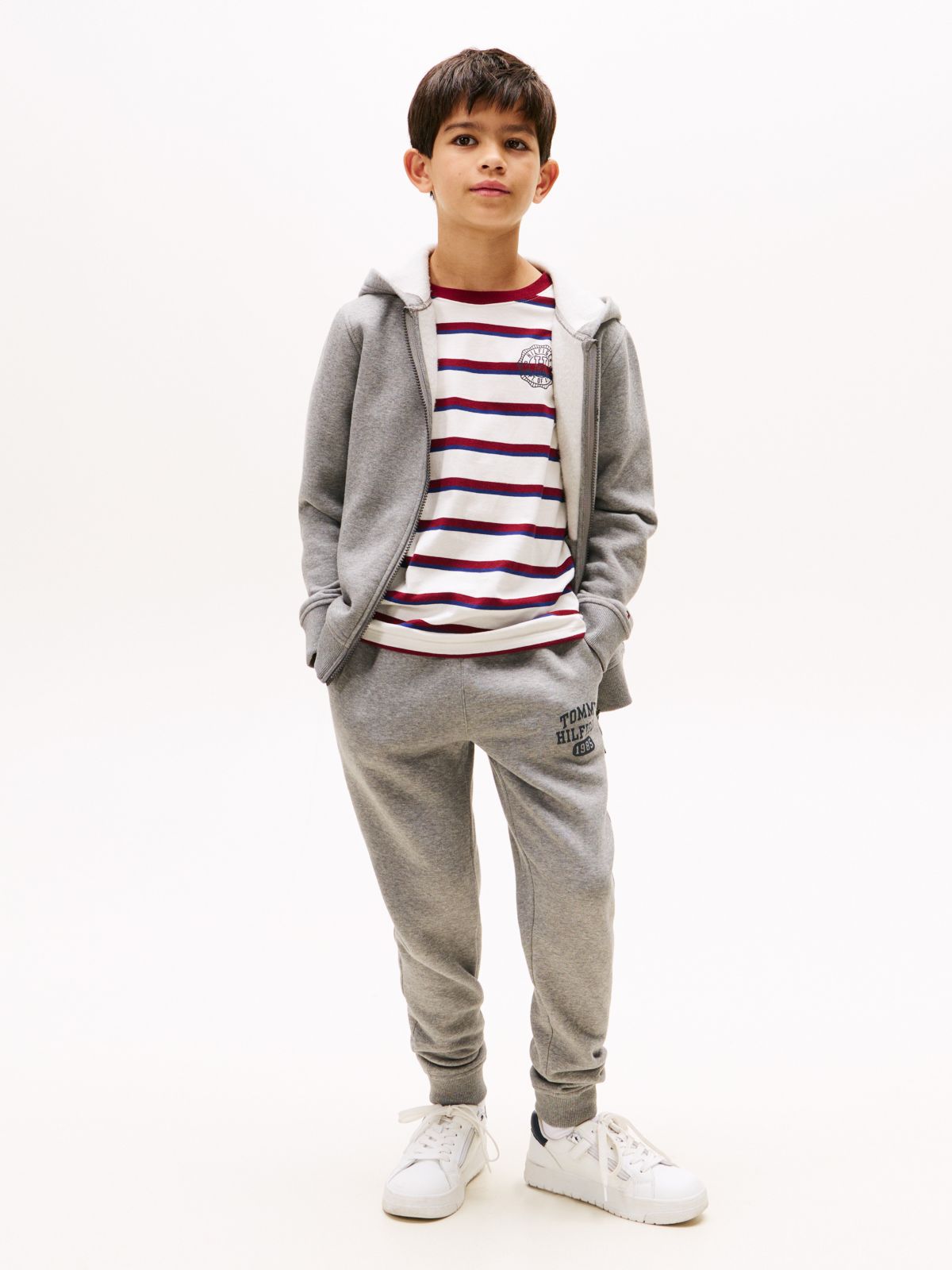 Kids' Varsity Brushed-Fleece Sweatpant — Grey