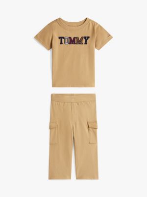 Babies' Logo T-Shirt and Pant Set, Classic Khaki