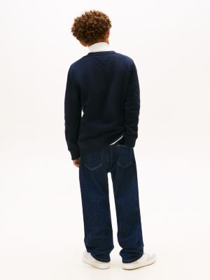 Детские худи Tommy Hilfiger Kids' Logo Fleece Sweatshirt — фото 4