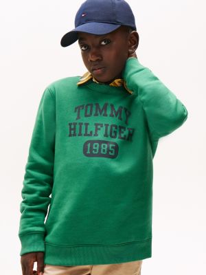 Kids' Logo Fleece Sweatshirt, Academia Green