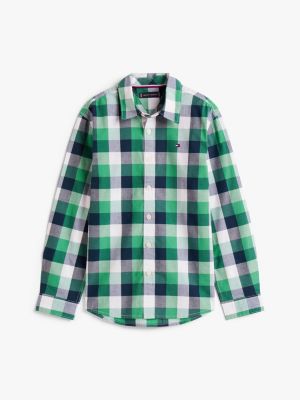 Kids' Buffalo Check Stretch Shirt | Tommy Hilfiger