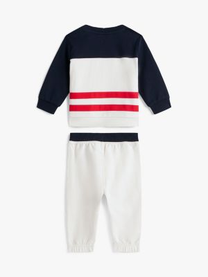 Babies' Colorblock Top & Jogger Set, Ivory