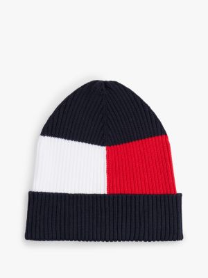 Kids' Flag Logo Colorblock Beanie, Space Blue / Multi