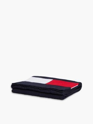 Детский шарф Tommy Hilfiger Flag Logo Colorblock, цвет: Космический синий / Разноцветный — фото 3