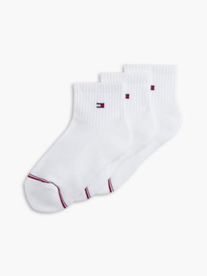 Kids' Quarter-Top Athletic Sock 3-Pack, Lucent White/Multi