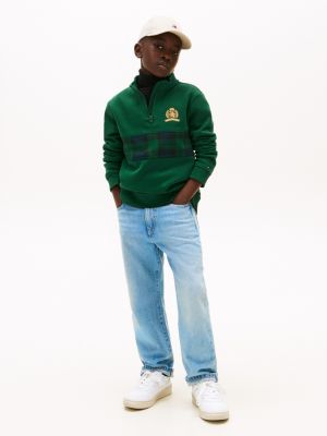 Kids' Black Watch Quarter-Zip Sweatshirt | Tommy Hilfiger