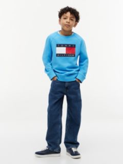 Kids' Tommy Flag Logo Raglan Sweatshirt — Frigid Blue 2