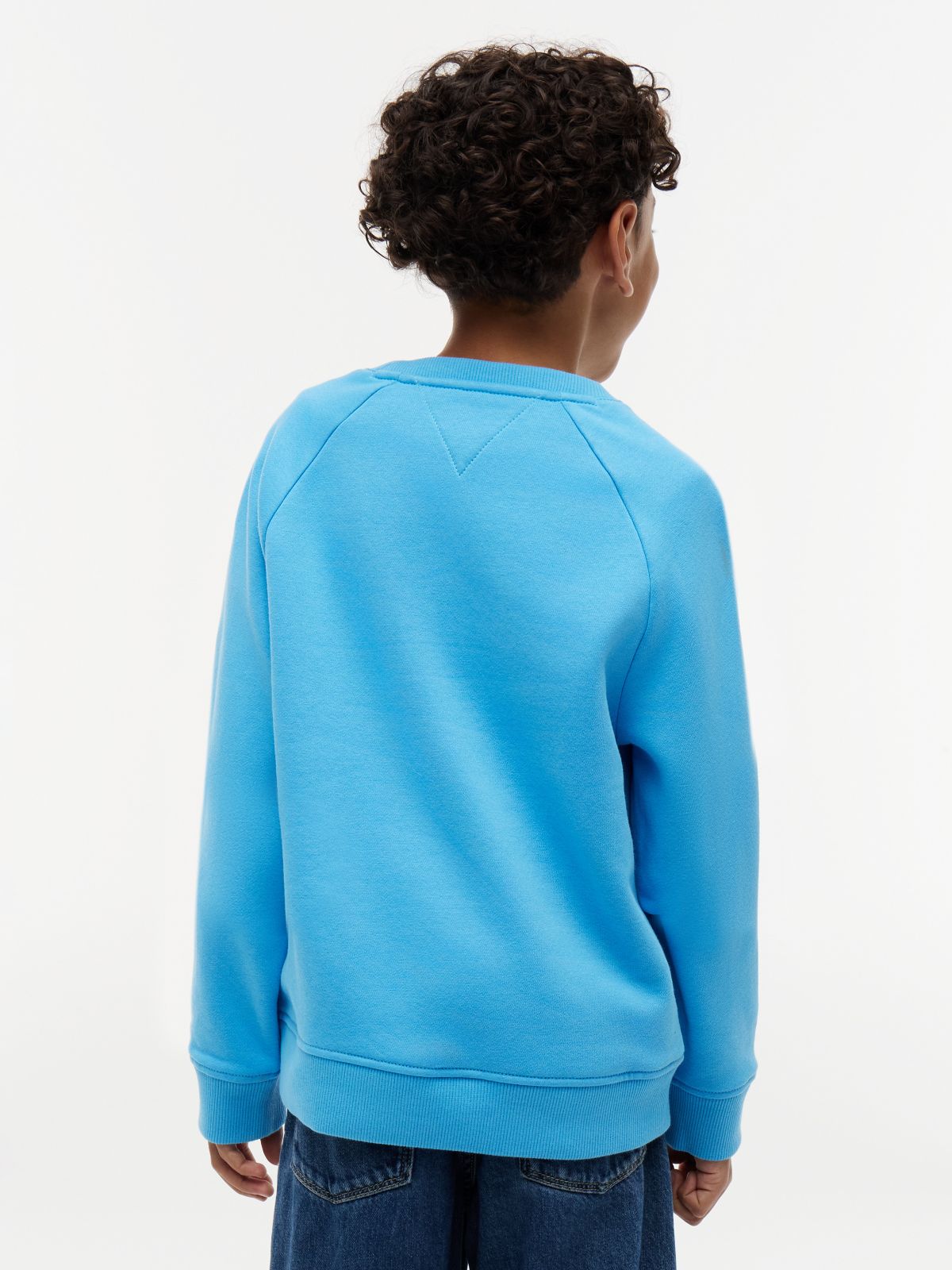 Kids' Tommy Flag Logo Raglan Sweatshirt — Frigid Blue