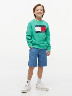 Детские худи Tommy Hilfiger Kids' Tommy Flag Logo Raglan Sweatshirt — фото 2