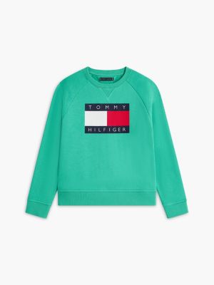 Детские худи Tommy Hilfiger Kids' Tommy Flag Logo Raglan Sweatshirt — фото 5