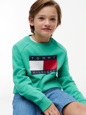 Детские худи Tommy Hilfiger Kids' Tommy Flag Logo Raglan Sweatshirt — фото 3