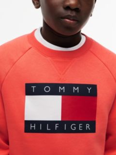 Kids' Tommy Flag Logo Raglan Sweatshirt — Island Punch 3