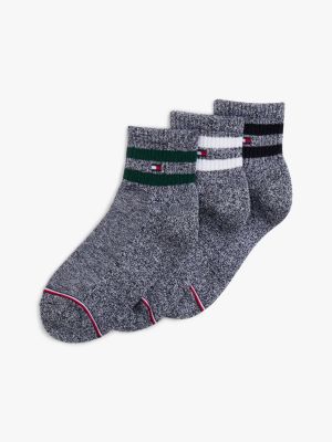 Kids' Athletic Quarter-Top Sock 3-Pack, Navy / Multi