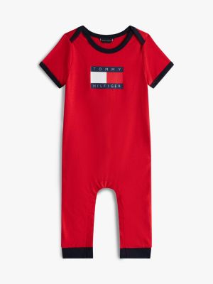 Babies' Flag Logo Coverall, Primary Red