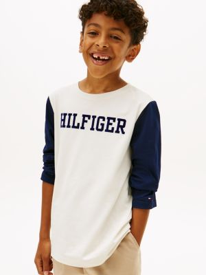 Kids' Hilfiger Colorblock T-Shirt, Ivory