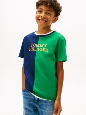 Kids' Colorblock Logo T-Shirt, Carbon Navy