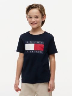 Kids' Tommy Flag Logo T-Shirt — Navy Blue 1
