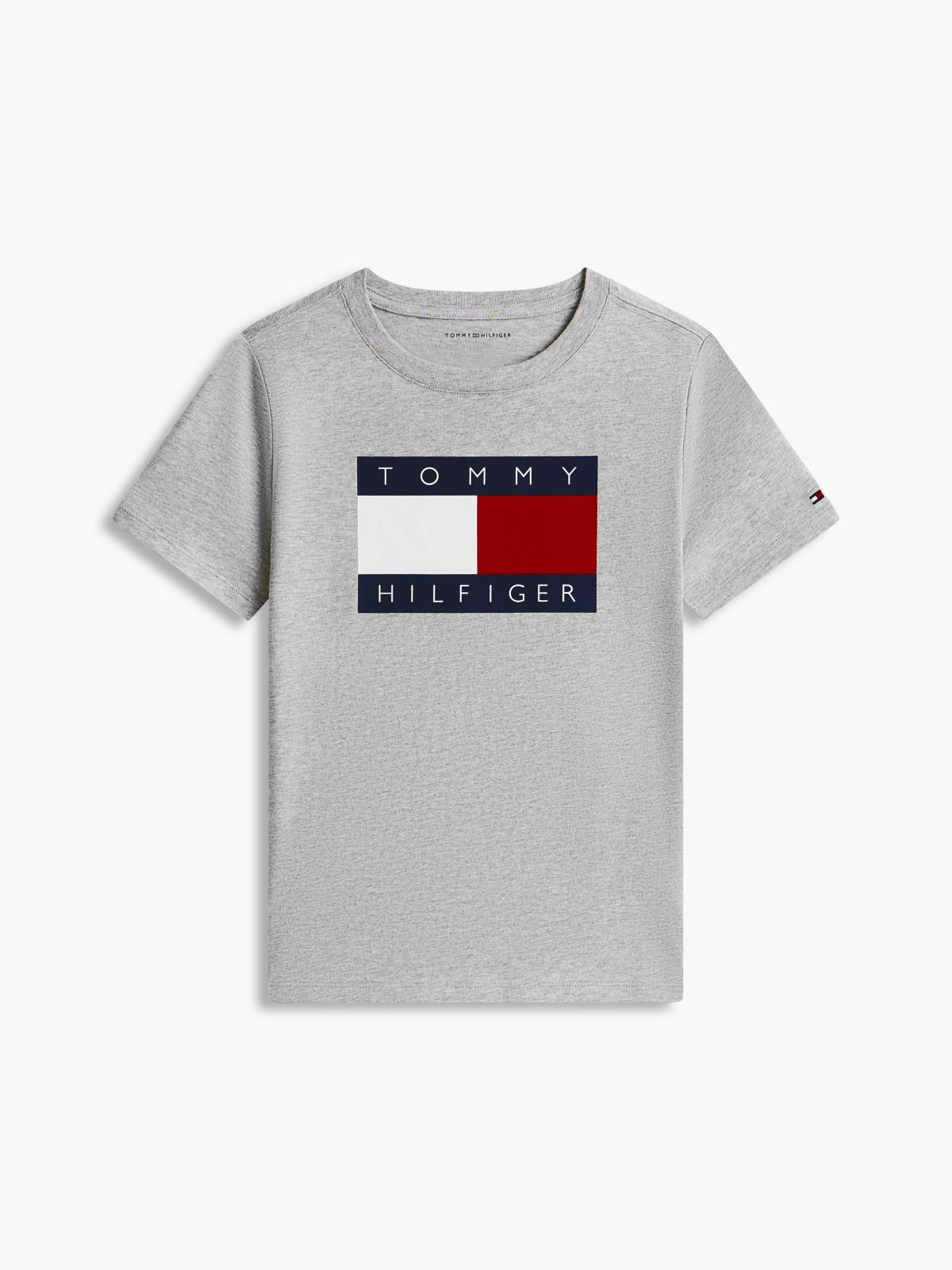 Kids' Tommy Flag Logo T-Shirt — Light Grey Heather
