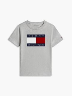 Kids' Tommy Flag Logo T-Shirt — Light Grey Heather 5