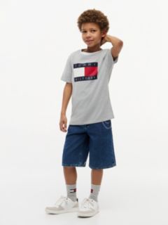Kids' Tommy Flag Logo T-Shirt — Light Grey Heather 2