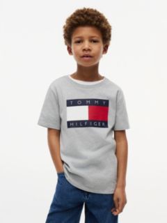 Kids' Tommy Flag Logo T-Shirt — Light Grey Heather 1