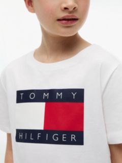 Kids' Tommy Flag Logo T-Shirt — Optic White 3