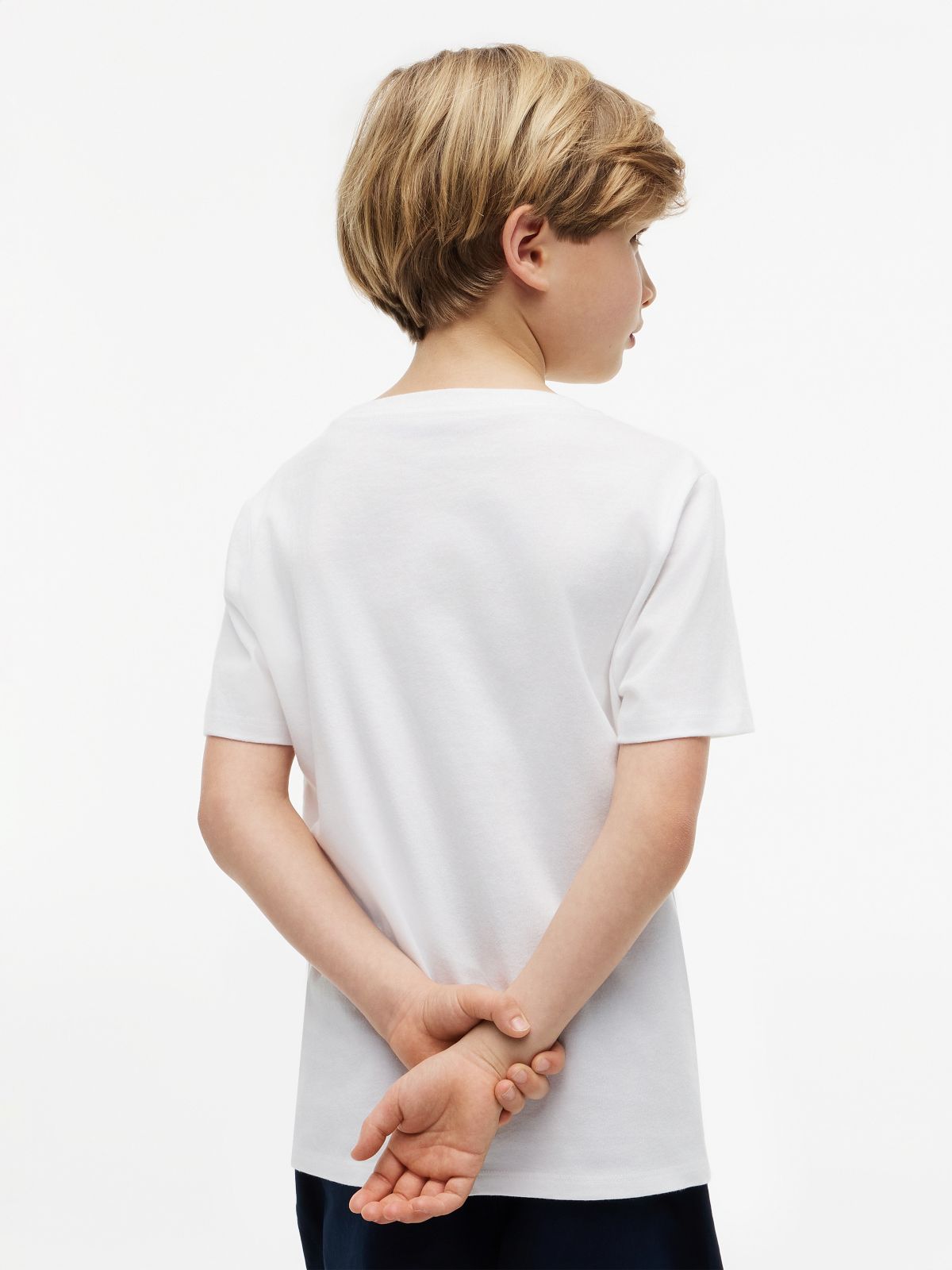 Kids' Tommy Flag Logo T-Shirt — Optic White
