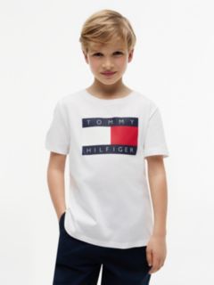 Kids' Tommy Flag Logo T-Shirt — Optic White 1
