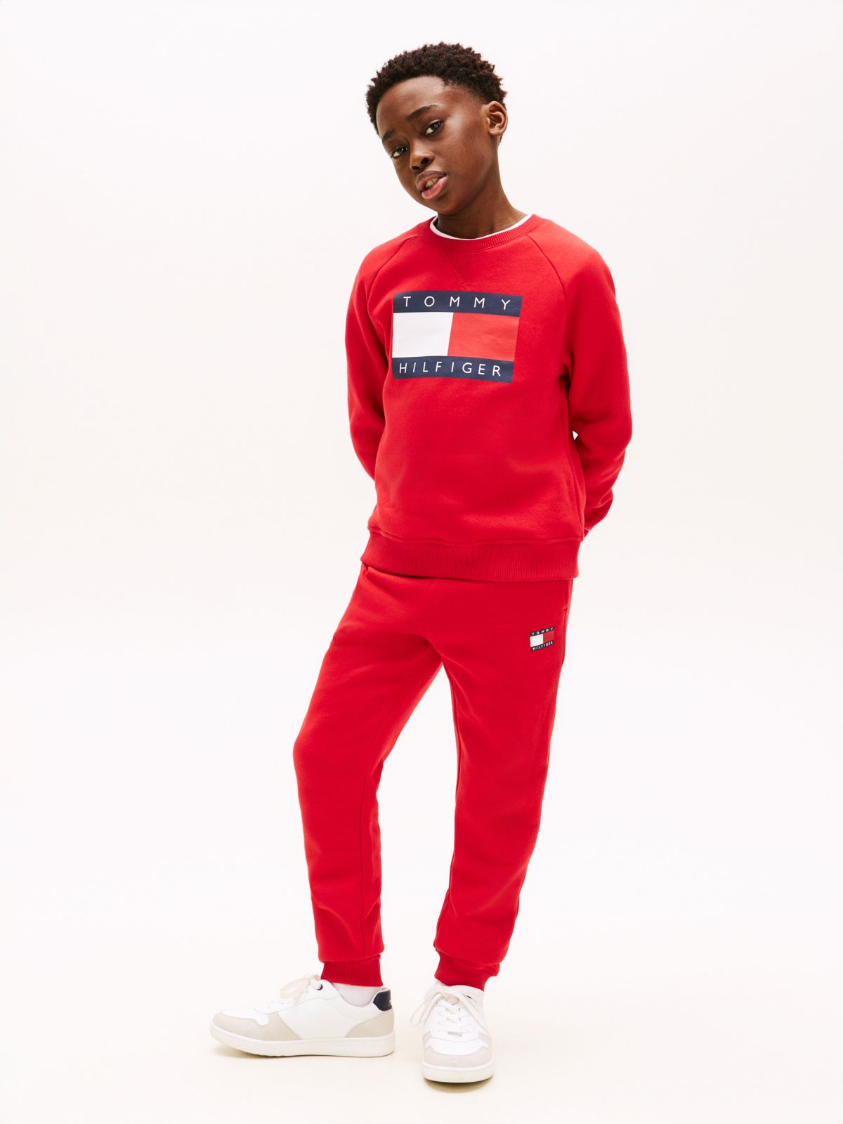 Kids' Badge Logo Sweatpant — Primary Red