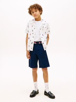 Детские рубашки Tommy Hilfiger Kids' Allover Sailing Stretch Shirt — фото 3