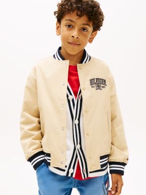 Kids' Peached Twill Varsity Bomber