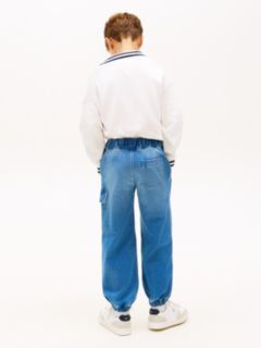 Kids' Relaxed Stretch Cargo Jean — Medium Wash 4
