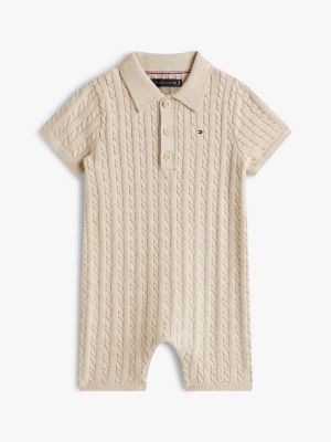 Babies' Cable Knit Polo Shortall from Tommy Hilfiger - $35.70