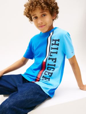 Детские футболки Tommy Hilfiger Kids' Vertical Colorblock Logo T-Shirt — фото 2