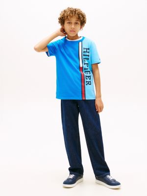 Детские футболки Tommy Hilfiger Kids' Vertical Colorblock Logo T-Shirt — фото 3