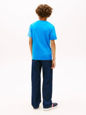 Детские футболки Tommy Hilfiger Kids' Vertical Colorblock Logo T-Shirt — фото 4