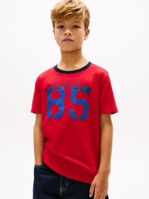 Kids' Hilfiger 85 T-Shirt, Primary Red