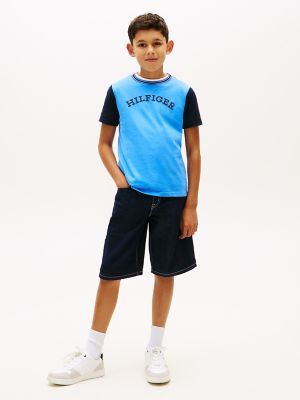 Детские футболки Tommy Hilfiger Kids' Monotype Logo Colorblock T-Shirt — фото 2