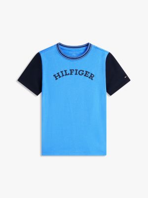 Детские футболки Tommy Hilfiger Kids' Monotype Logo Colorblock T-Shirt — фото 5